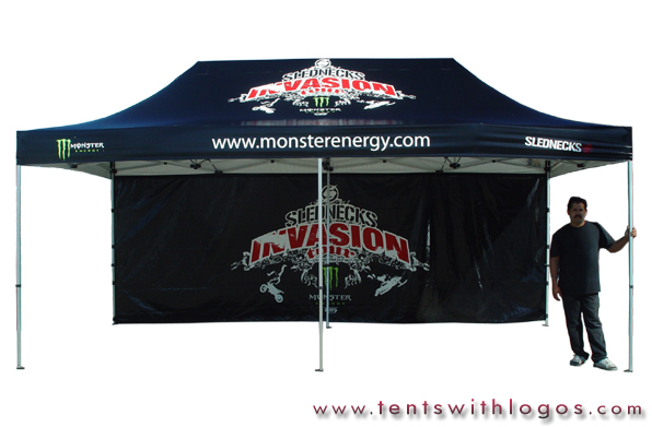 10 x 20 Pop Up Tent - Monster Energy
